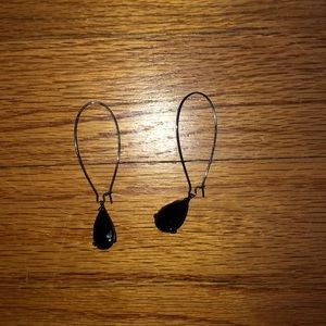 Black stone earrings